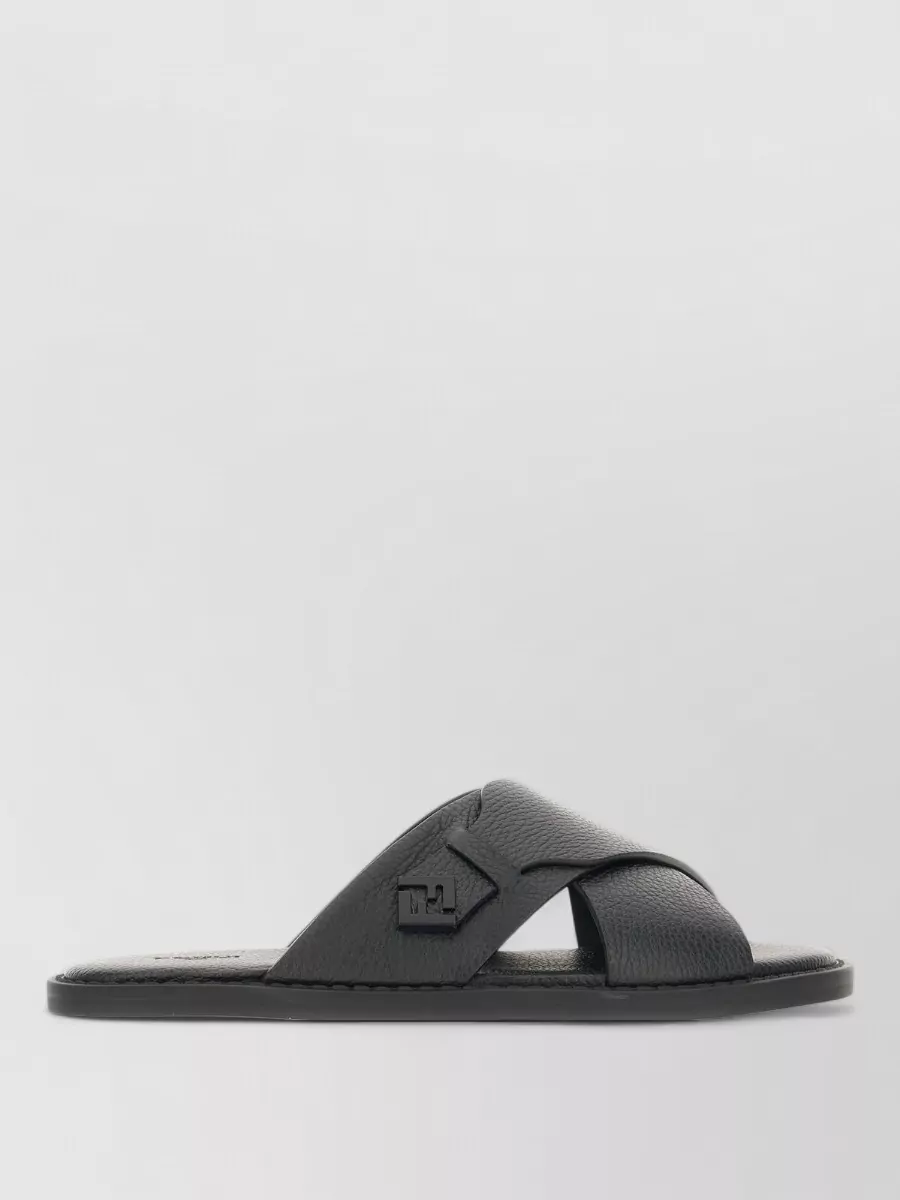 Fendi leather slide sandals
