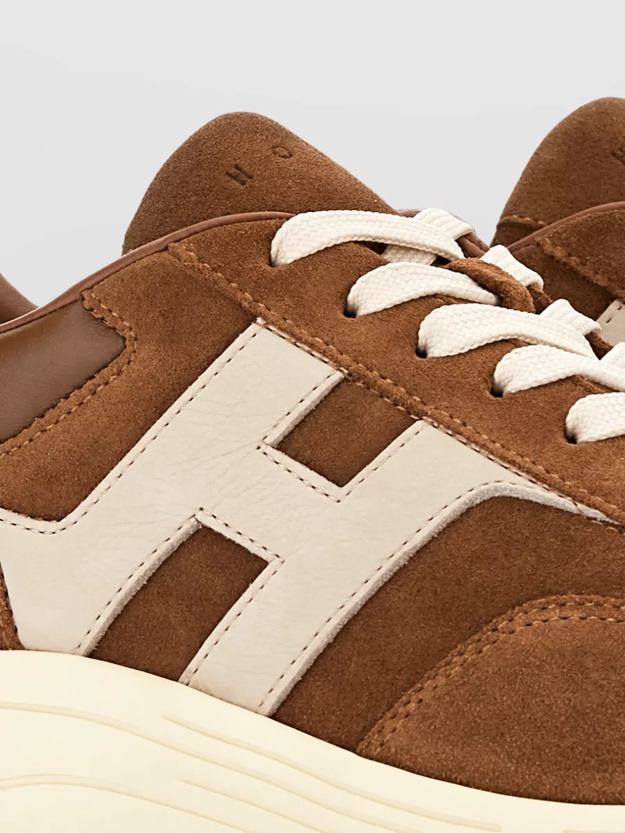 Hogan Suede Leather Low-Top Sneakers