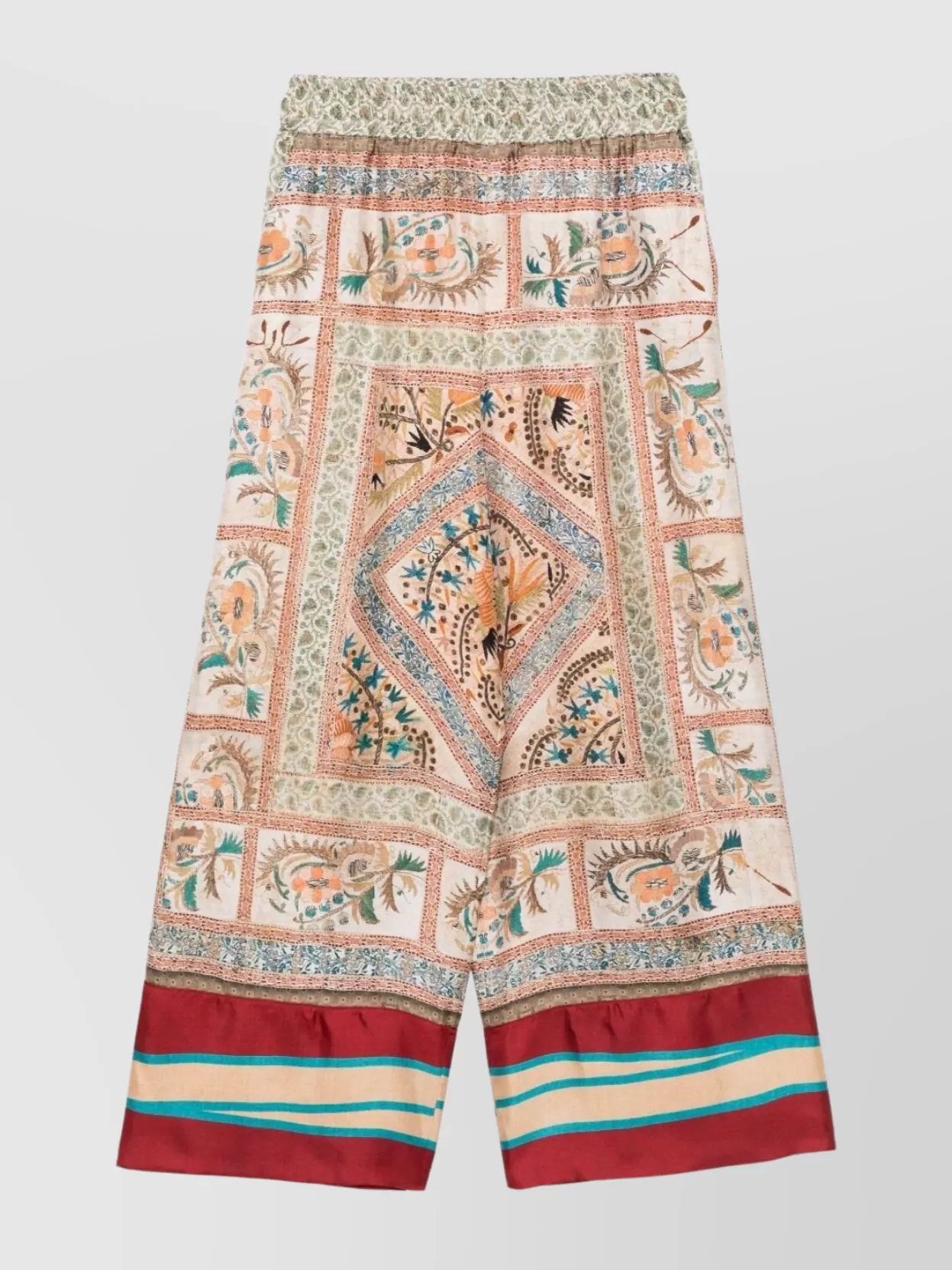 Pierre Louise Mascia Graphic Print High Waist Wide Leg Trousers