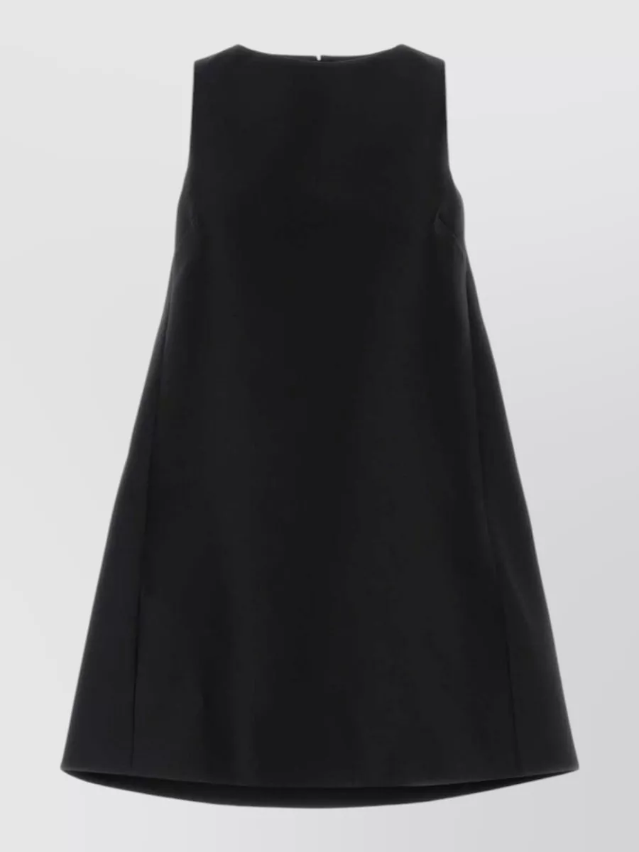 Balenciaga wool sleeveless boat neck mini dress