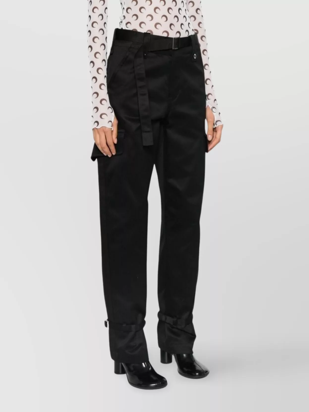 Sacai Cotton Chino Pants Adjustable Straps