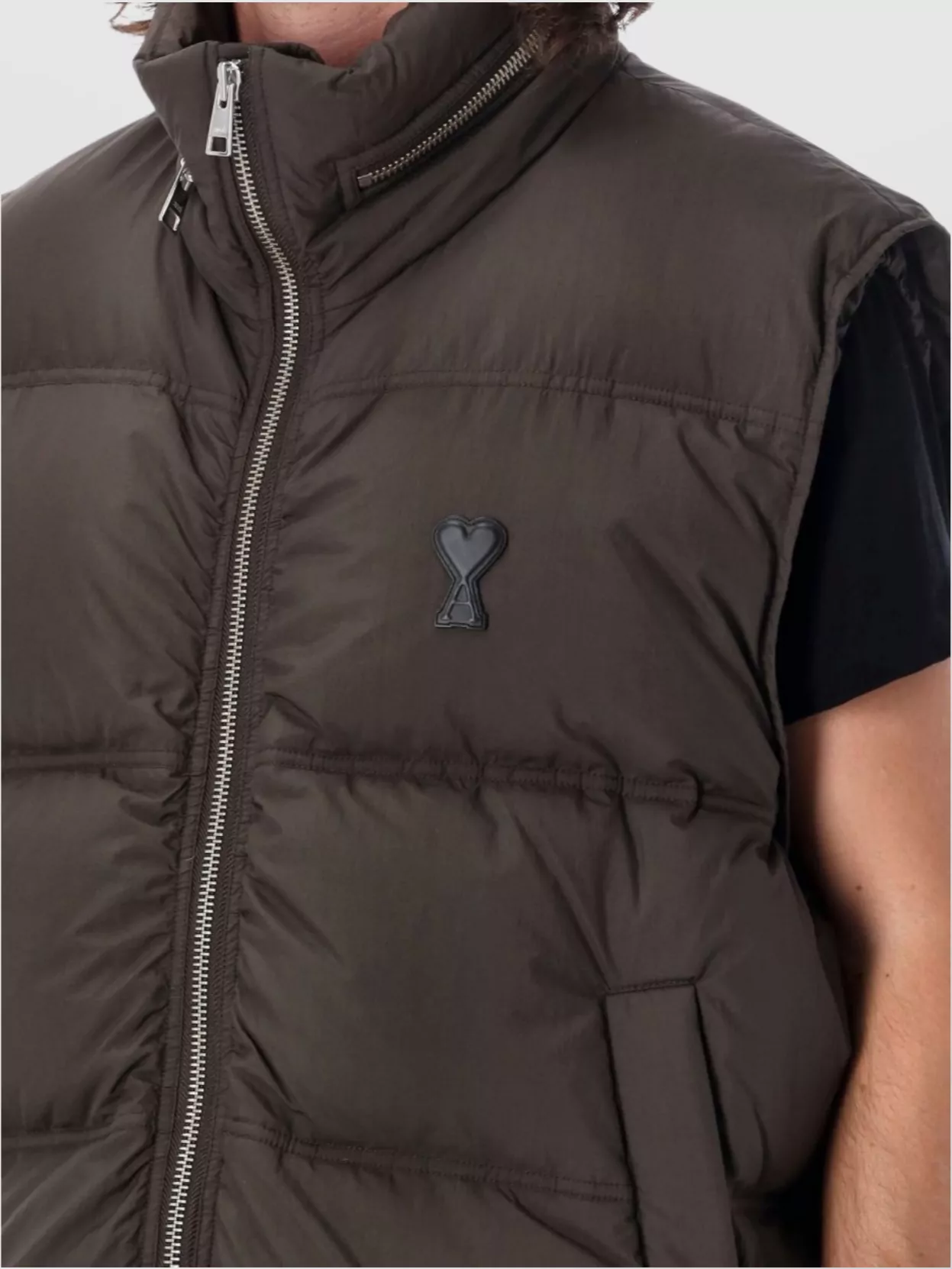 Ami Paris Puffer Vest Hidden Hood