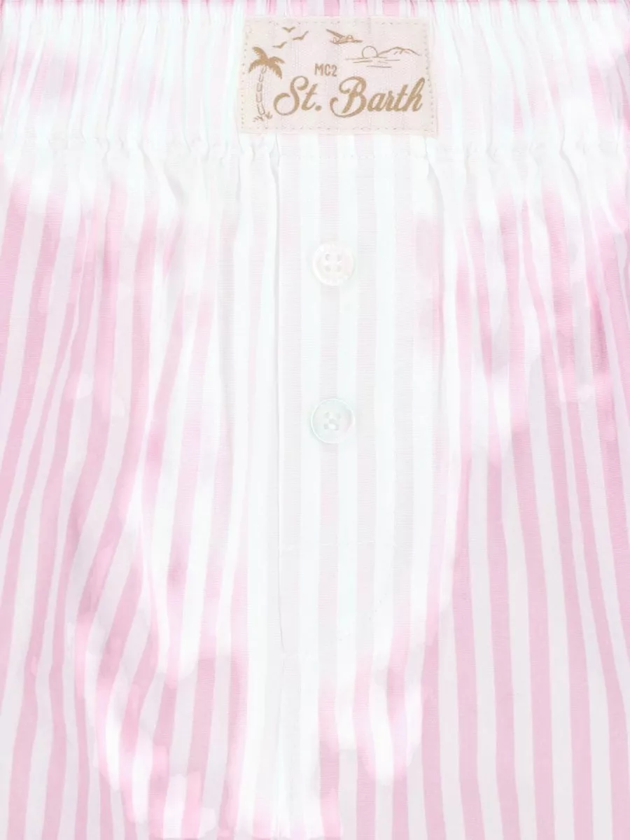 Mc2 Saint Barth Straight Cotton Tailored Shorts