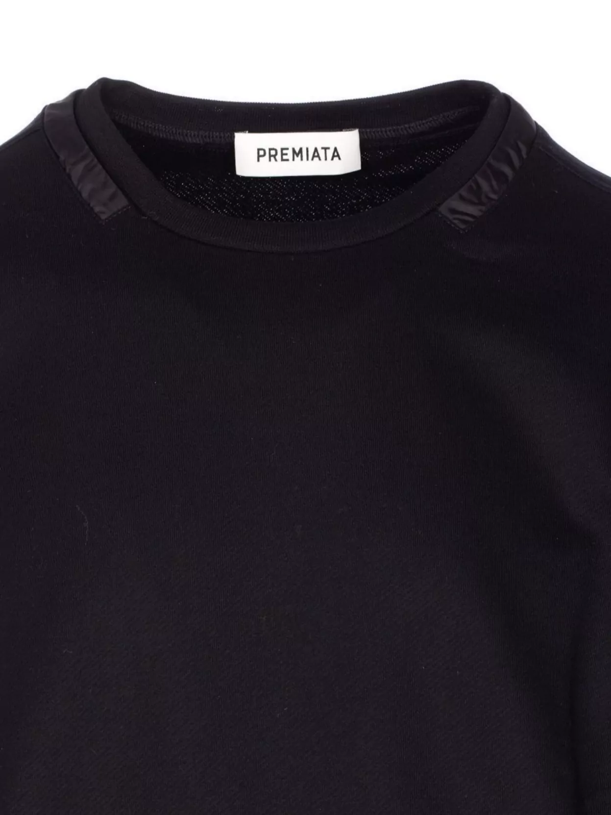 Premiata Crewneck Long Sleeve Sweatshirt With Side Panels In Black