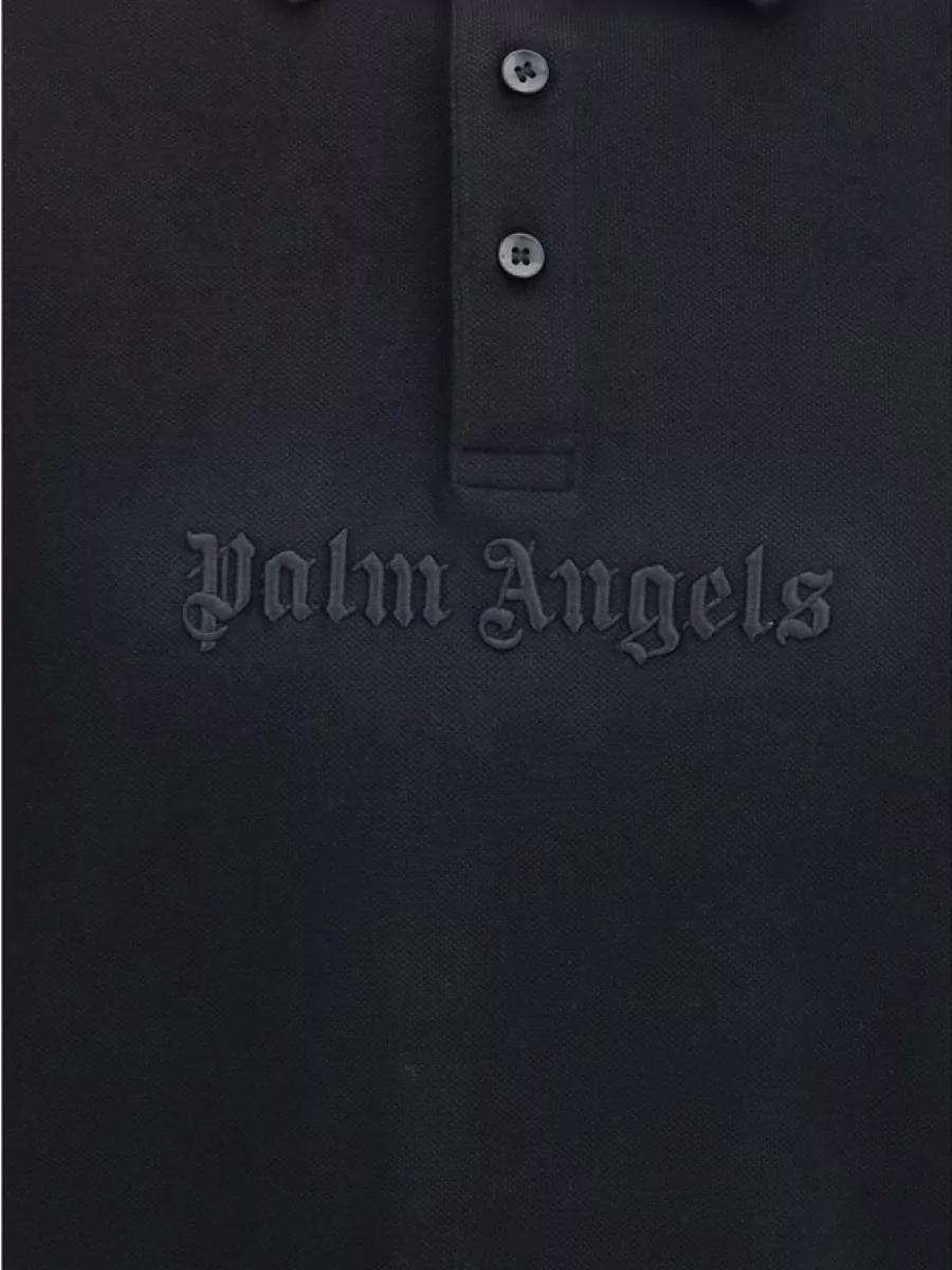 Palm Angels Cotton Short-Sleeve Polo Shirt