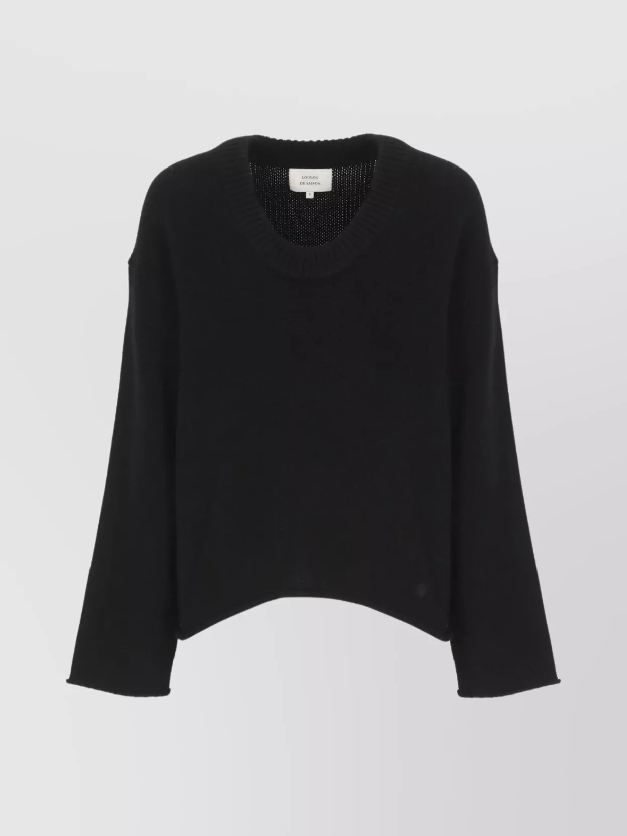 Loulou Studio Relaxed Fit Wool Sweater V-neck In Black