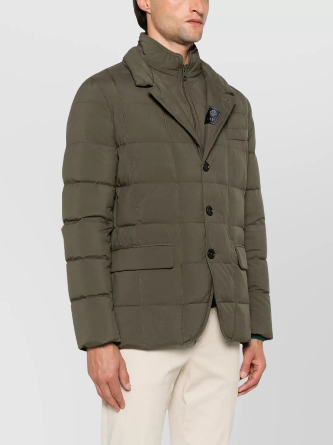 Fay Quilted Padded Coat Chest Welt Pocket