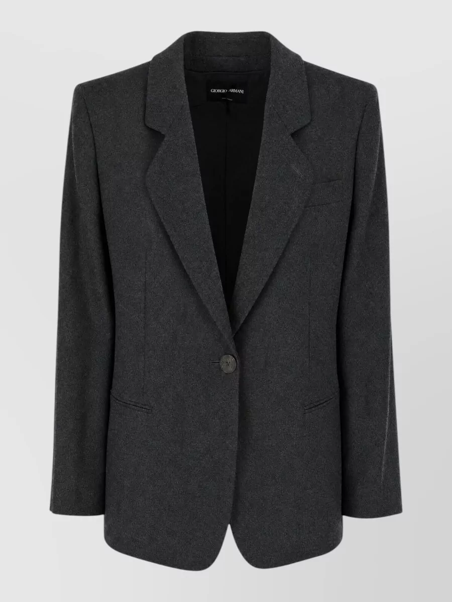 Giorgio Armani cashmere wool single-breasted blazer