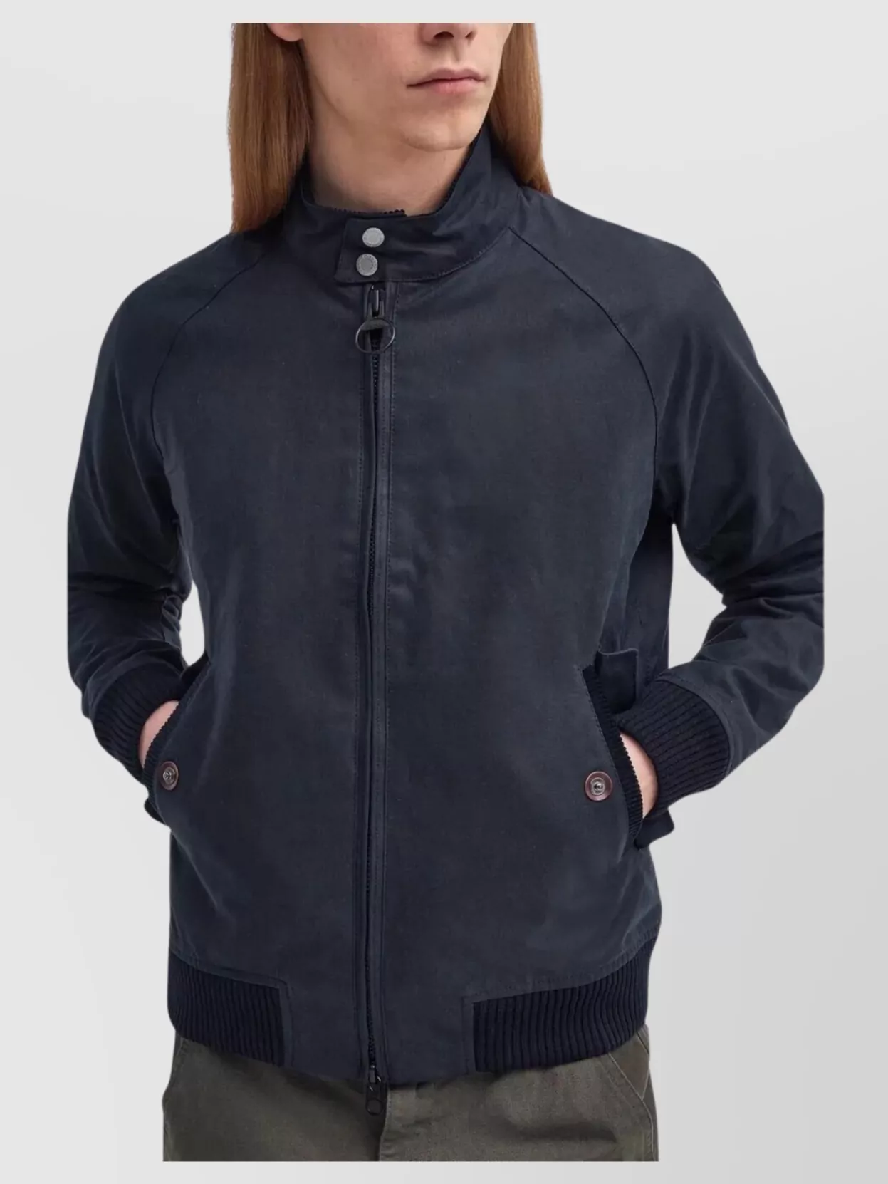 Baracuta Unisex Waxed Jacket Snap Collar