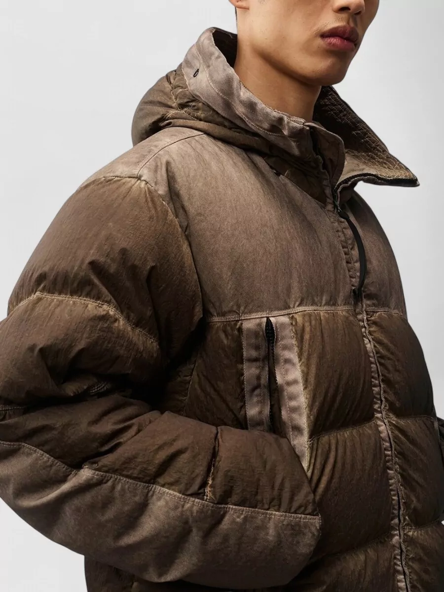 C.p. Company Down Quilted Hooded Padded Coat