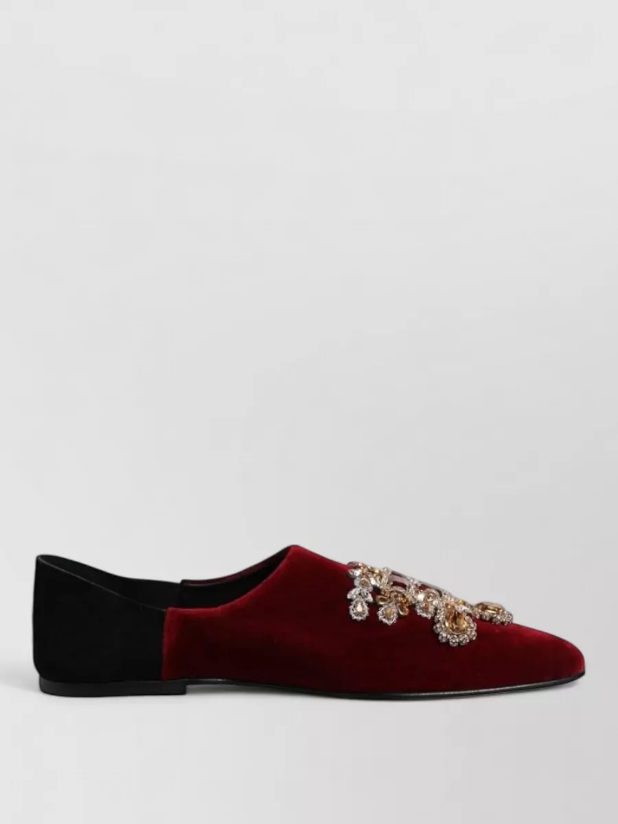 Dolce&Gabbana Embellished Velvet Slippers