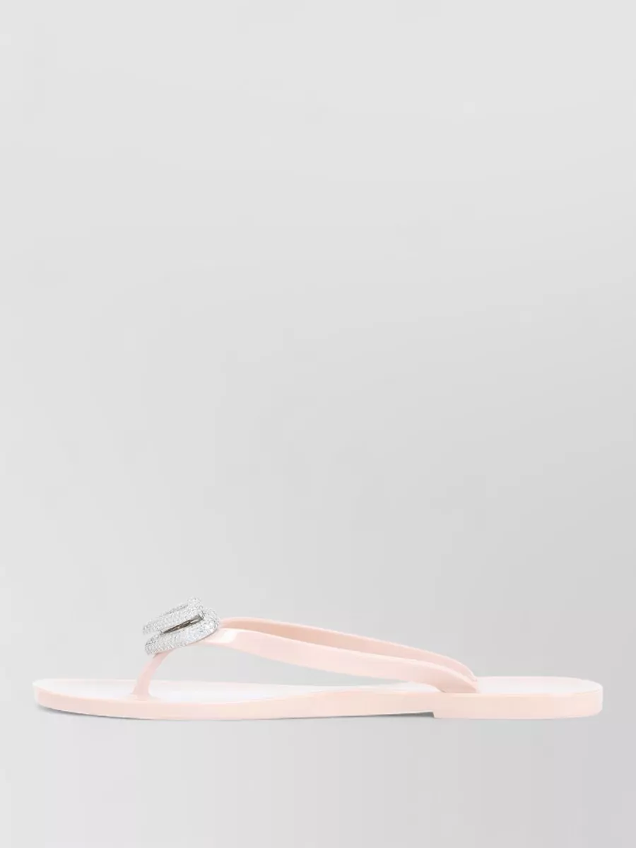 Mach & Mach Crystal-Embellished Thong Sandals