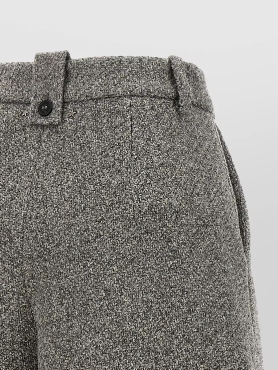 Golden Goose Virgin Wool High-Rise Wide-Leg Cropped Trousers