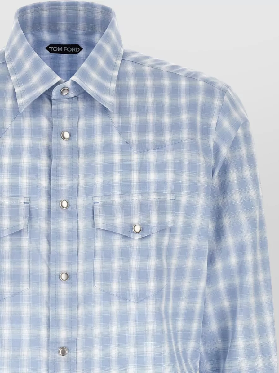 Tom Ford Western Check Shirt Button Down Collar