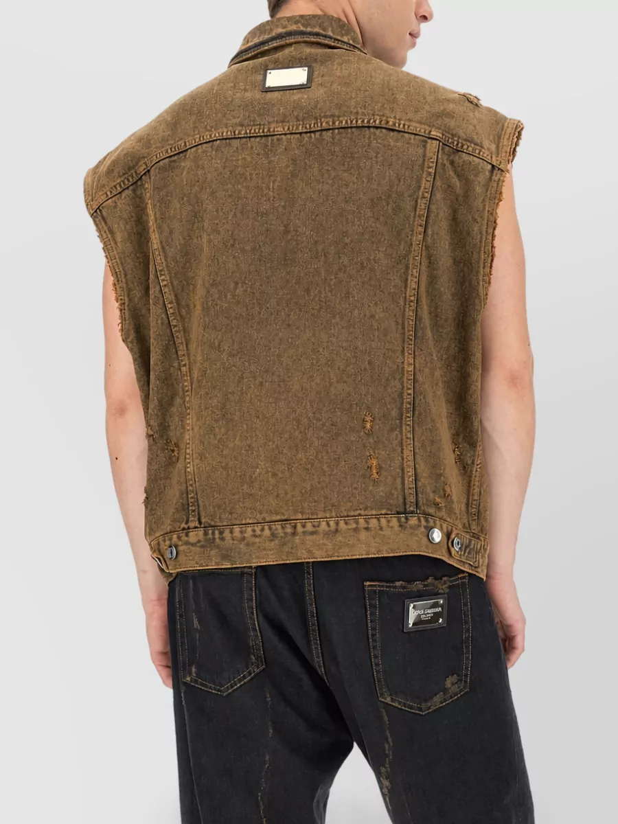 Dolce&Gabbana Denim Biker Vest