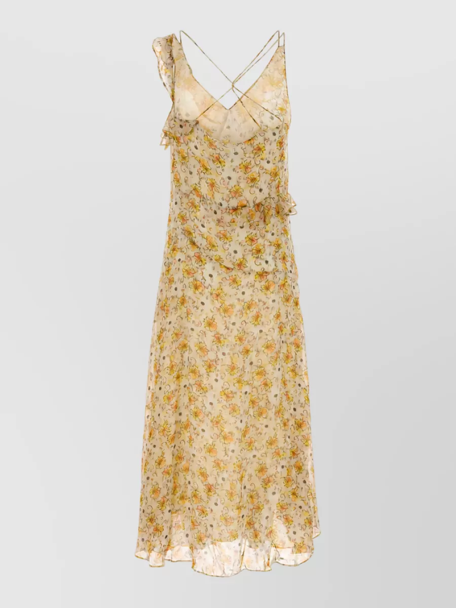Isabel Marant Etoile Printed Chiffon Midi Dress