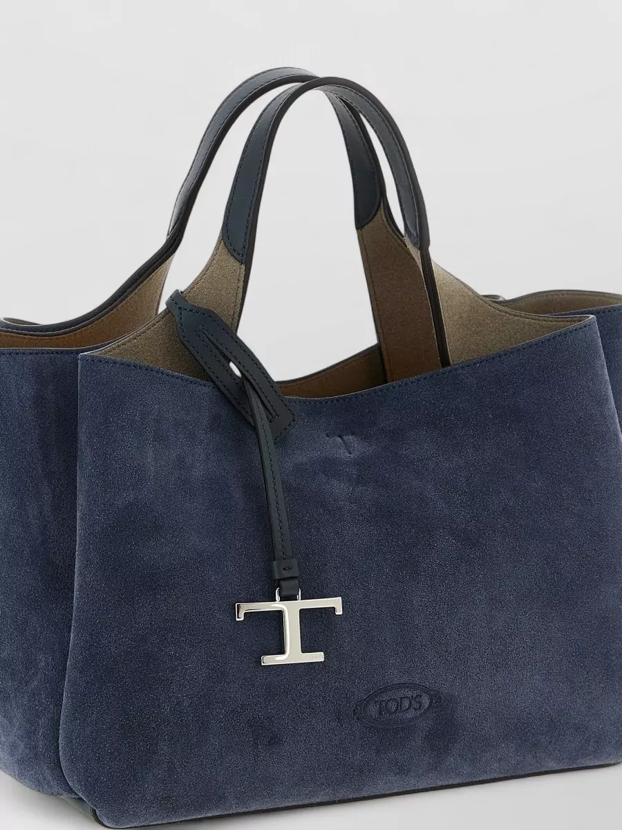 Tod's Apa Mini Handbag Suede Dual Handles Strap