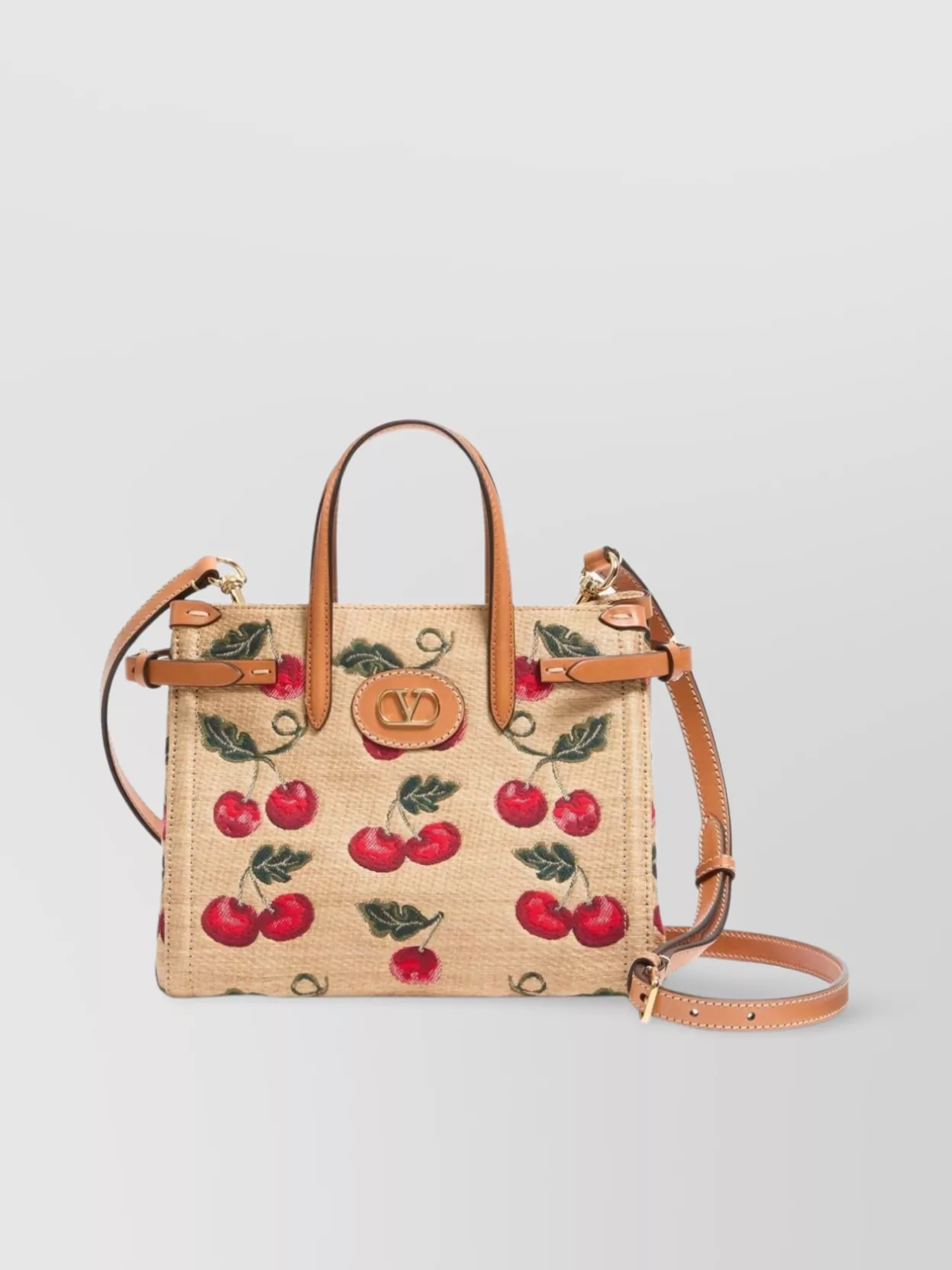 Valentino Garavani Top Handle Tote Bag With Cherry Print