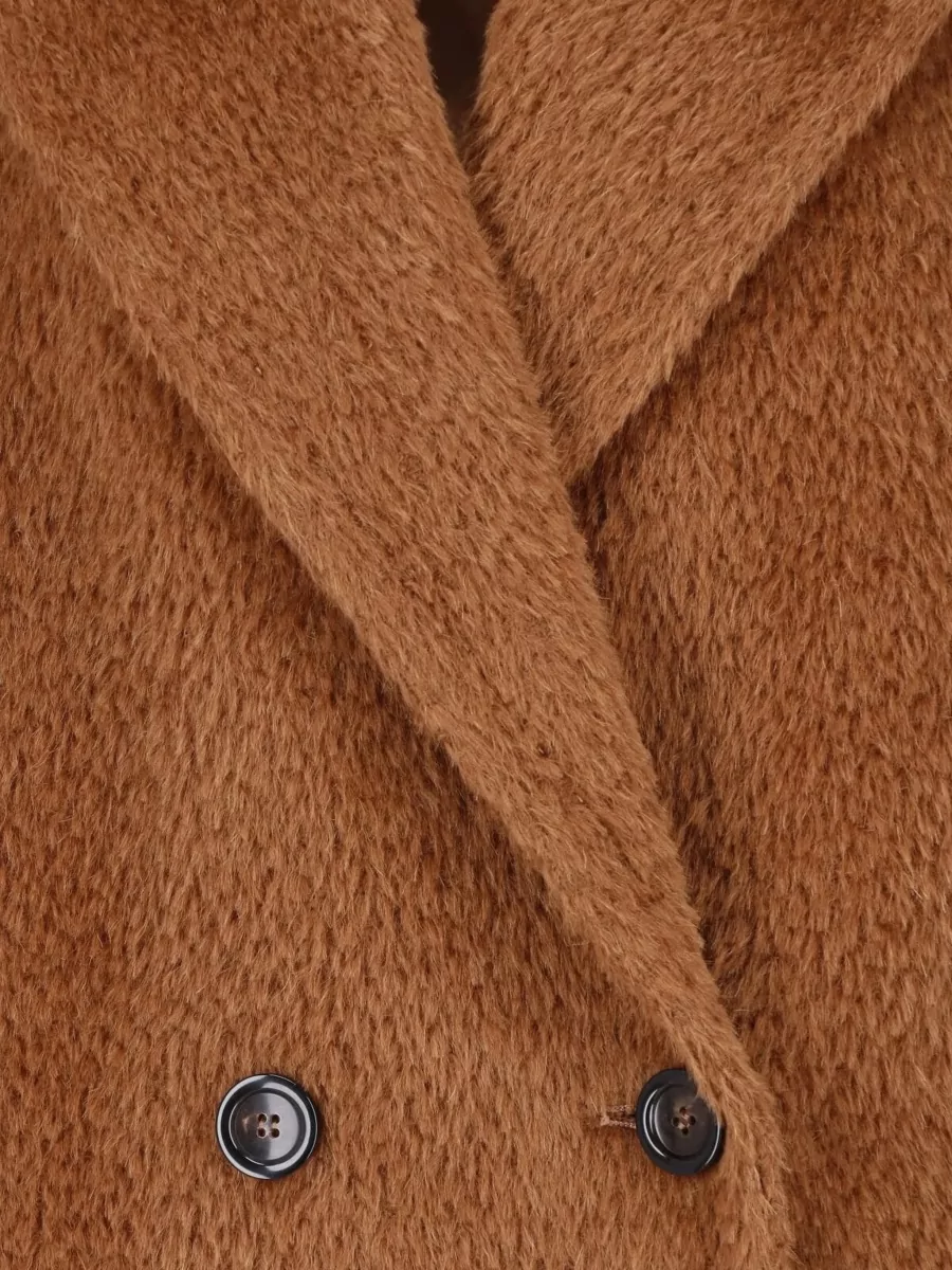 S Max Mara Alpaca Virgin Wool Brushed Double-Breasted Jacket
