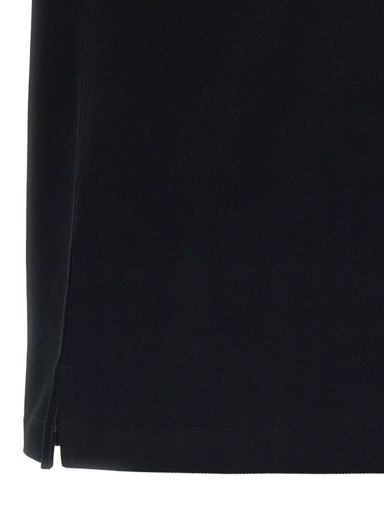 Fendi Piquet Polo Shirt With Ribbed Collar And Side Slits