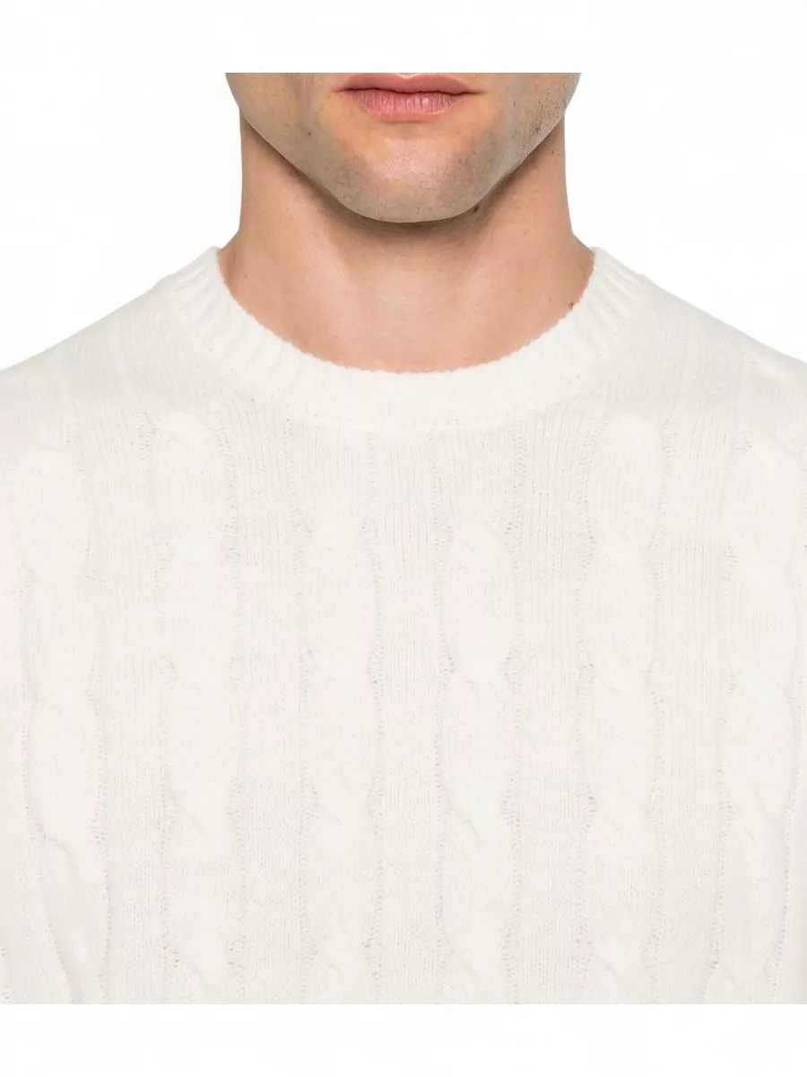 Mc2 Saint Barth Cable Knit Crew Neck Polo Shirt