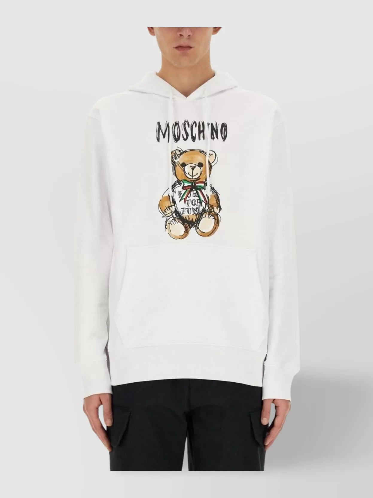 Moschino Graphic Hooded Sweatshirt Kangaroo Pocket