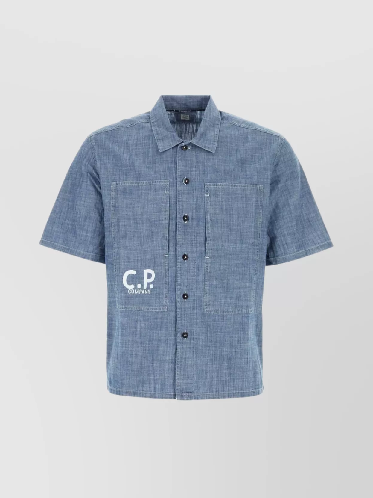 Shop C.p. Company Short Sleeve Denim Shirt