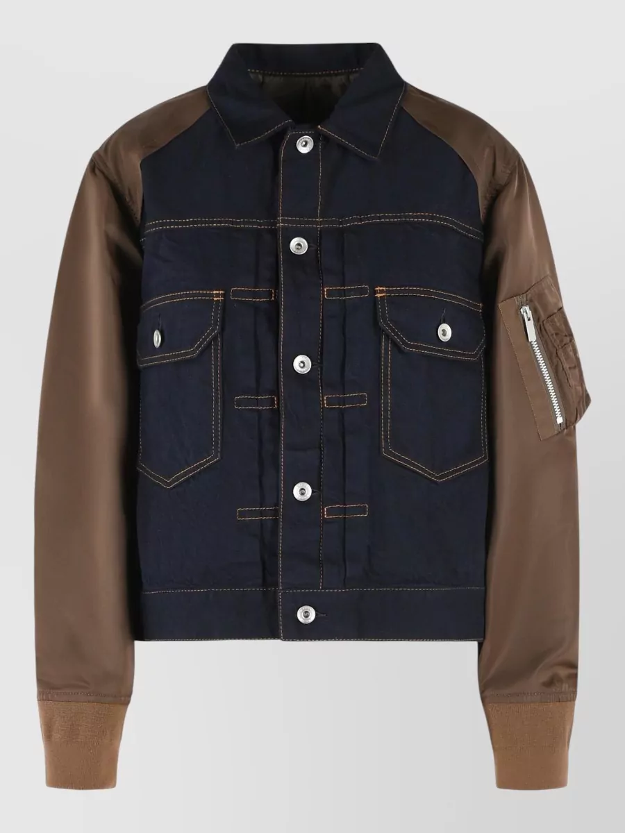 Sacai Cotton single breasted coat