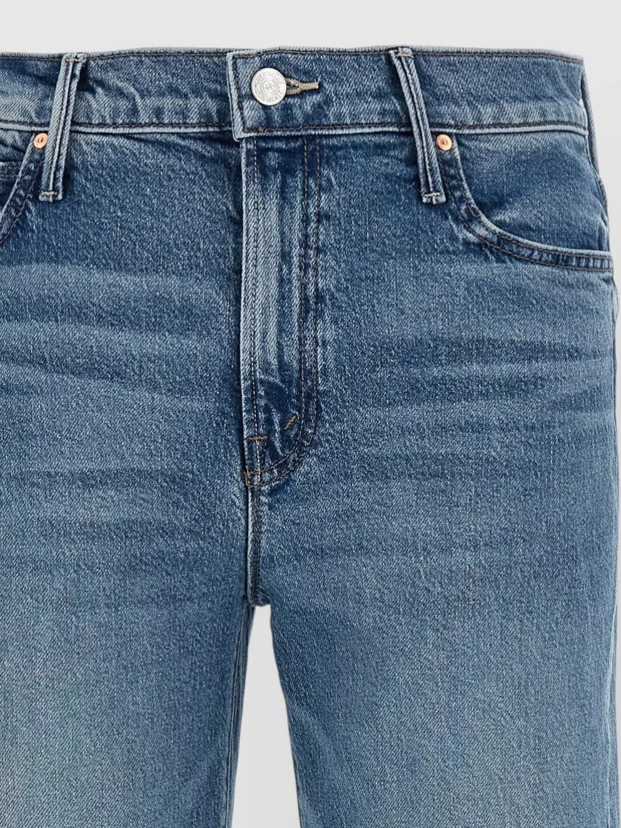 Mother Denim Cropped Straight-Leg Jeans