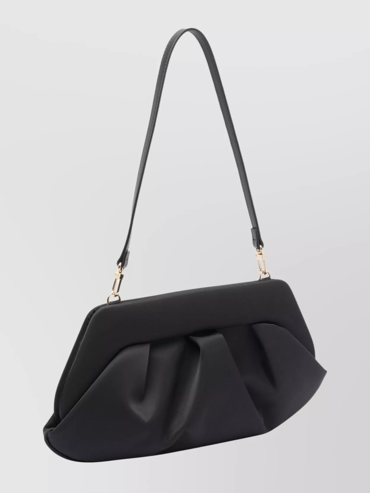 Themoiré Rectangular Pleated Clutch And Strap