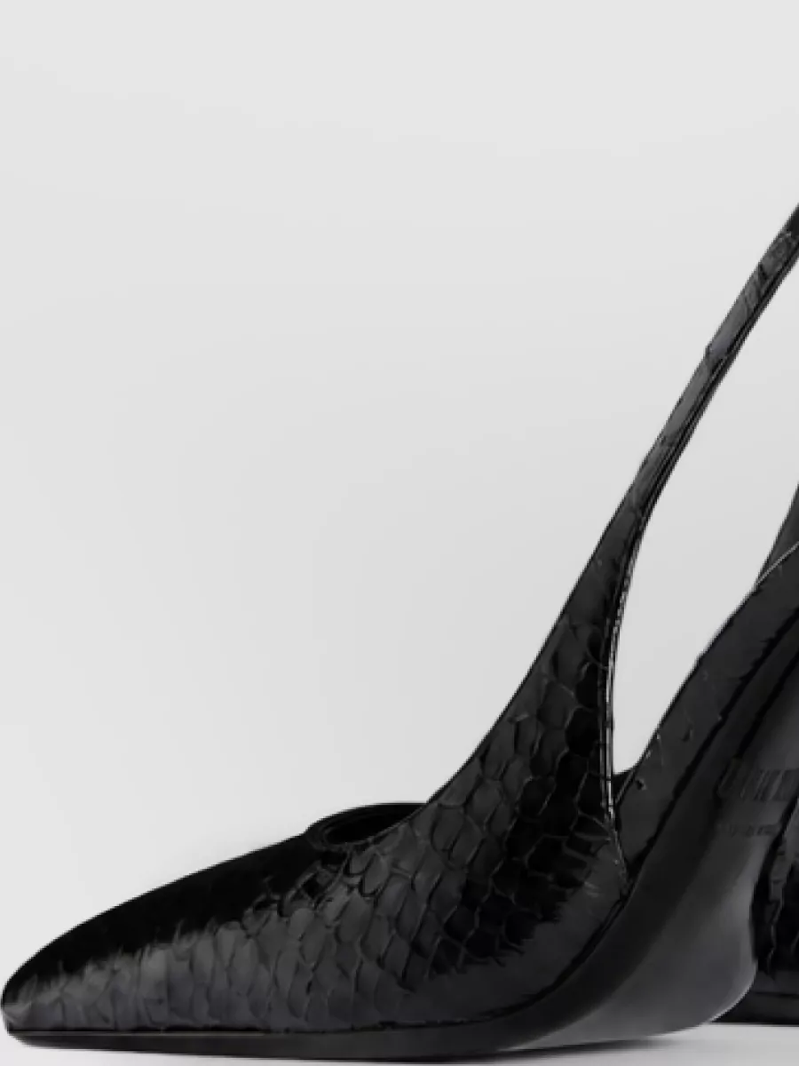 Paris Texas Leather Python-Print Slingback Pumps