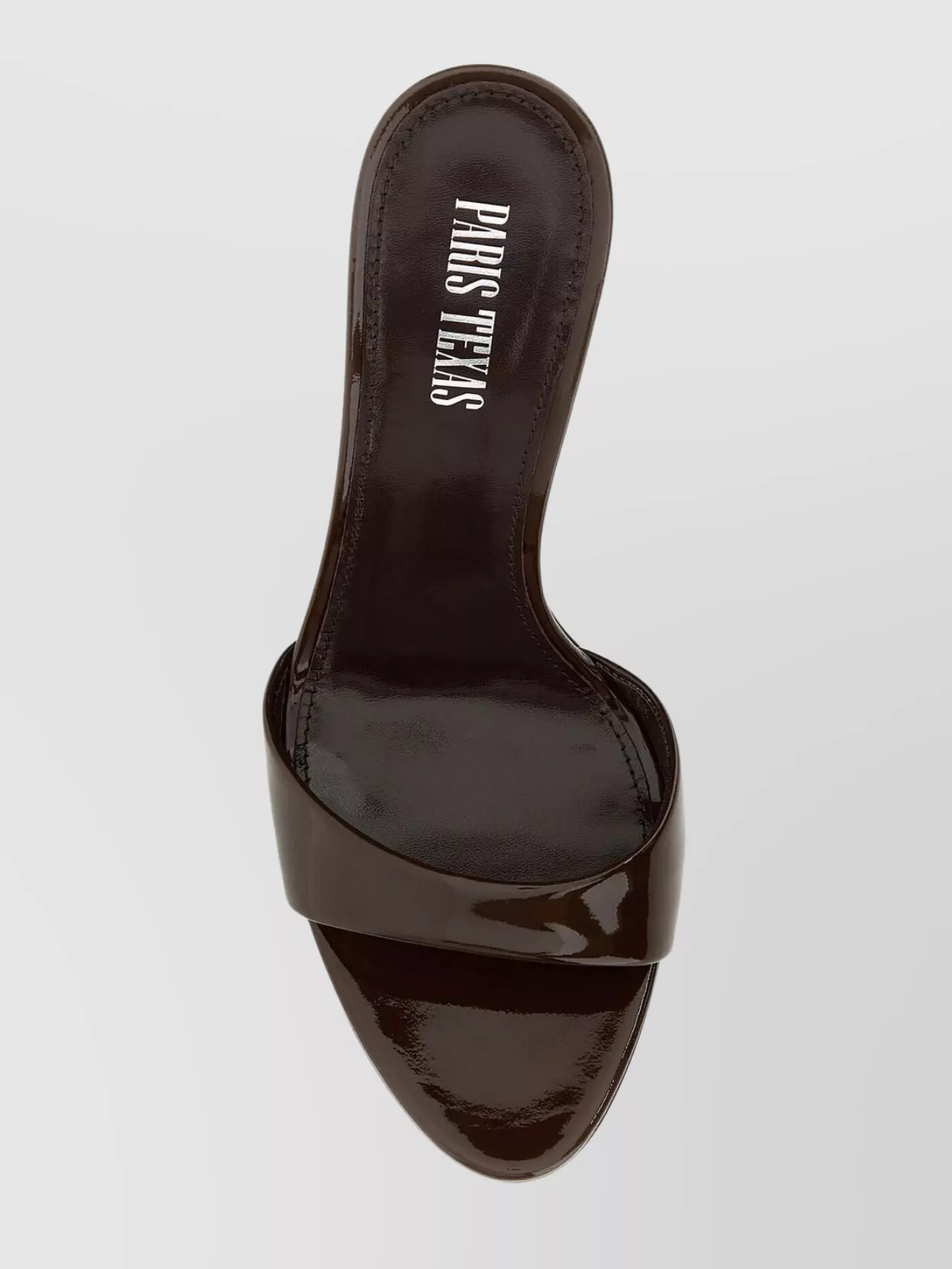 Paris Texas Lidia Brown Mules With Stiletto Heel In Patent Leather Woman