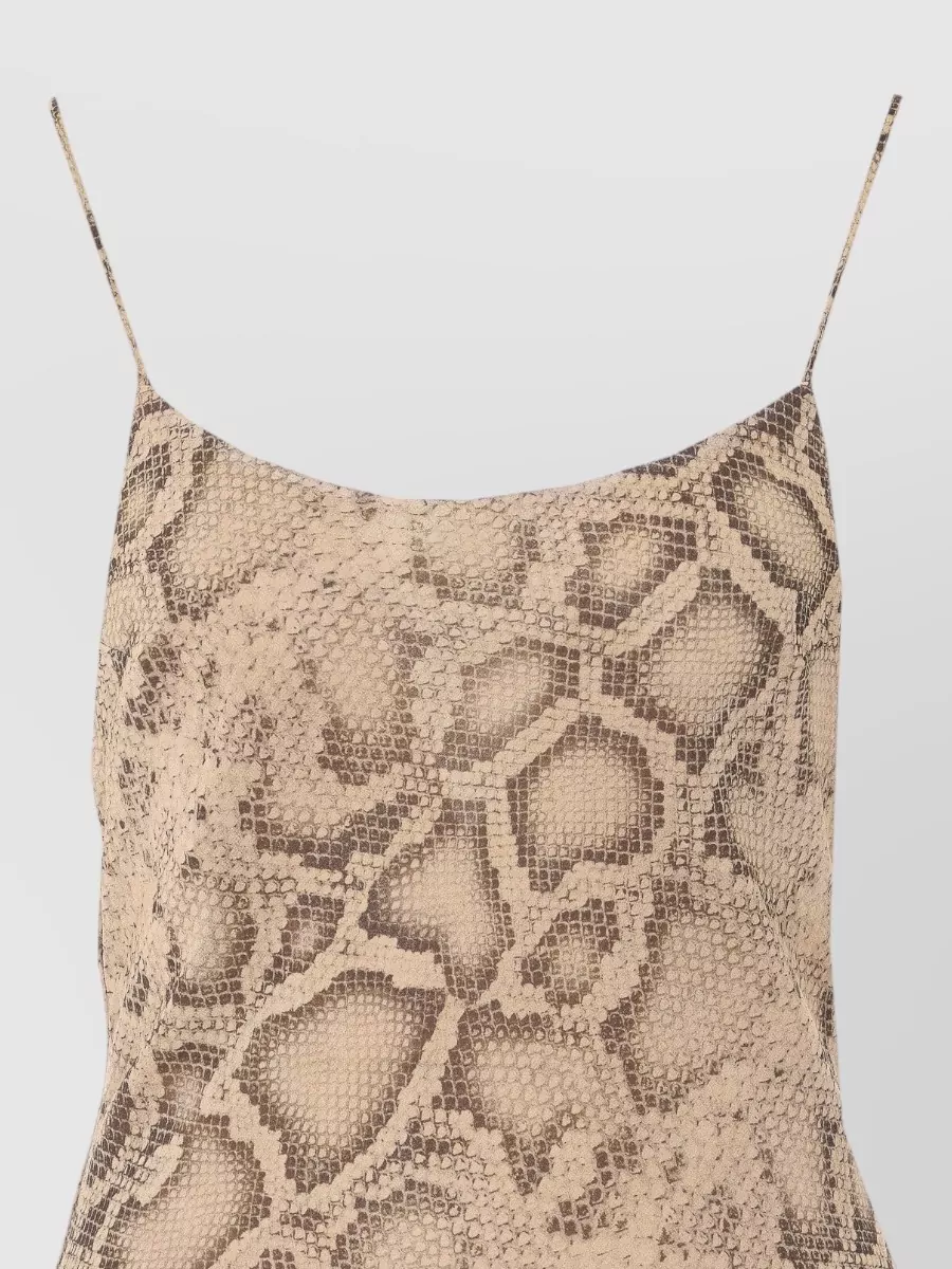 The Andamane Ninfea Python Maxi Dress Open Back