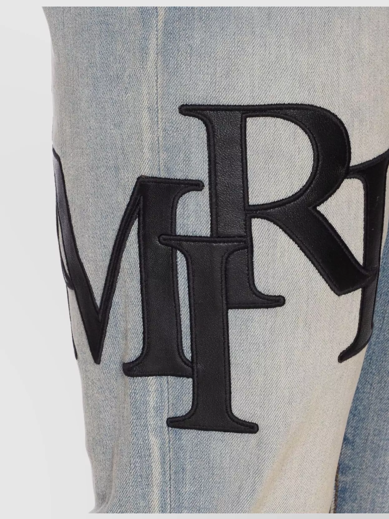 Amiri Straight Leg Denim Trousers With Faded Wash
