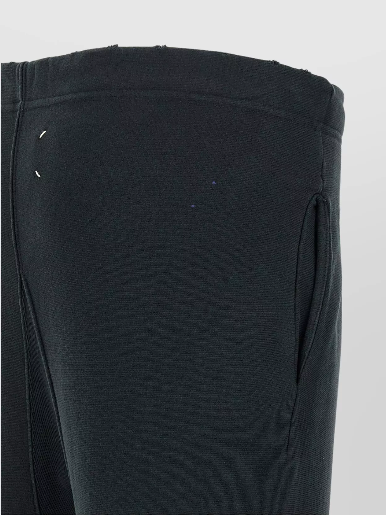 Maison Margiela Distressed Graffiti Joggers Elastic Waistband In Blue