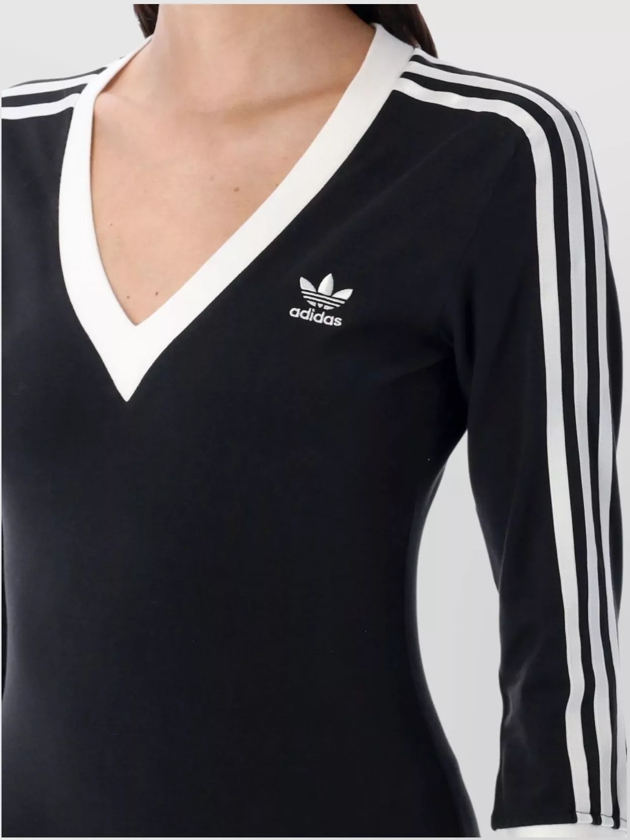 Adidas Originals Long Dress With 3-Stripes And Side Slit