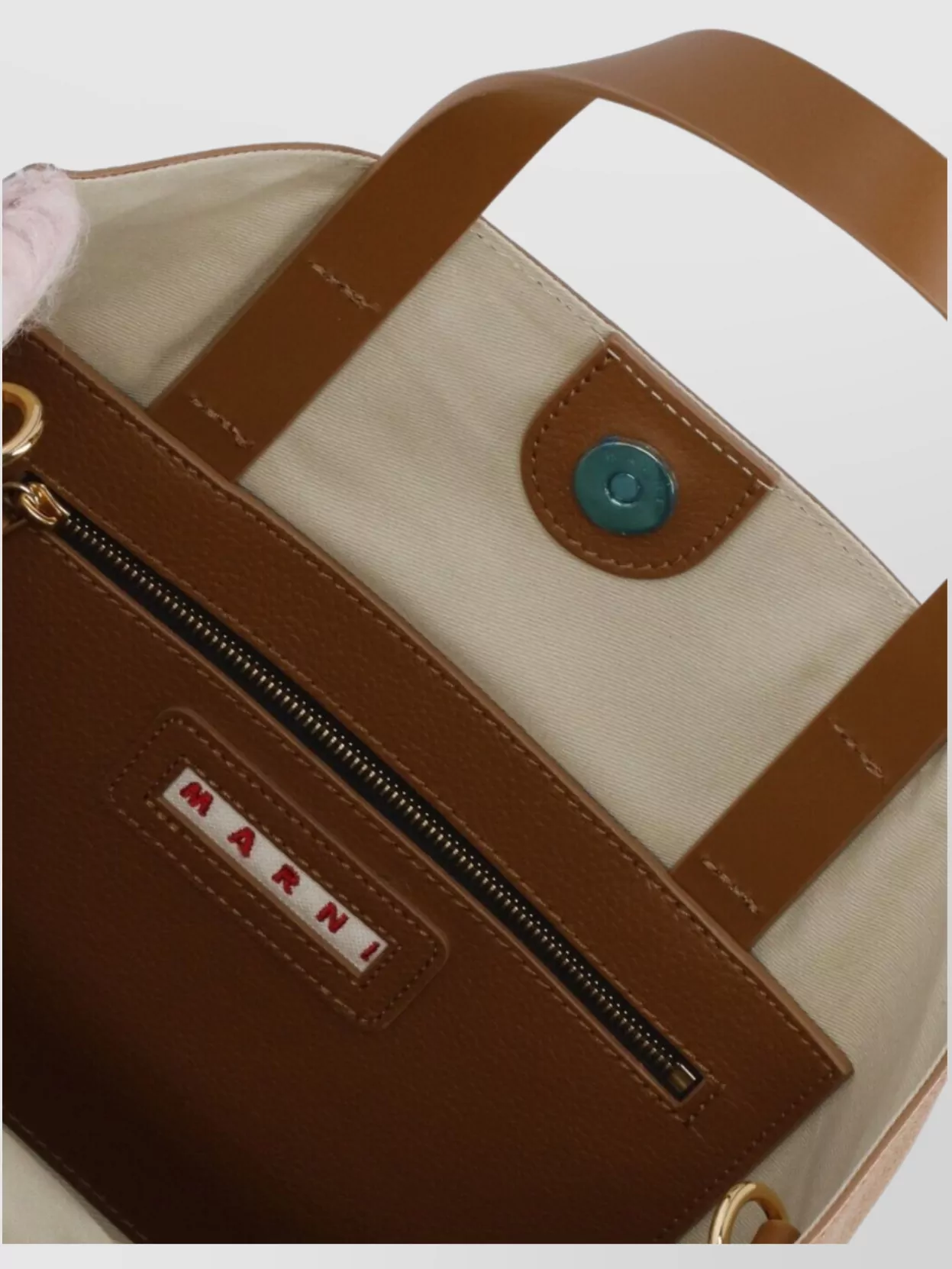 Marni Stylish Shoulder Bag With Fur And Handles