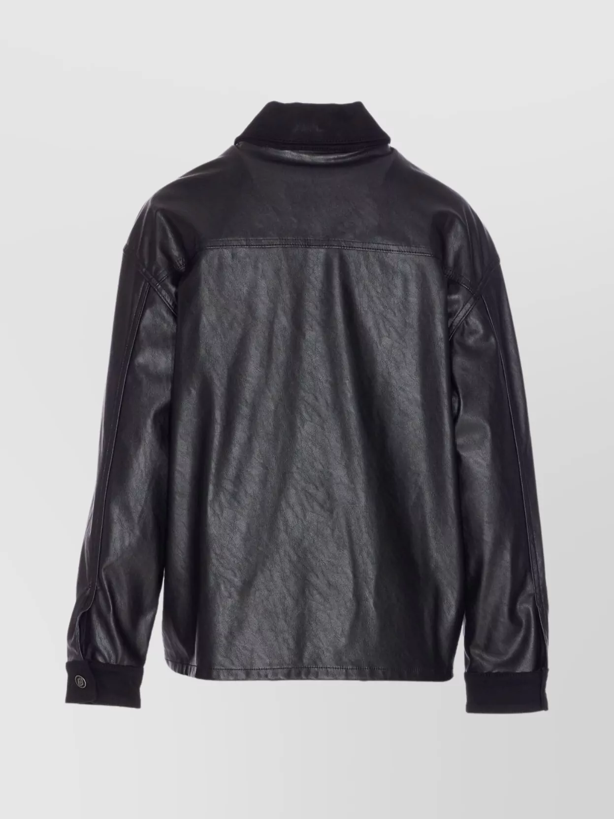 Liu •jo Stylish Short Leather Effect Jacket In Blue
