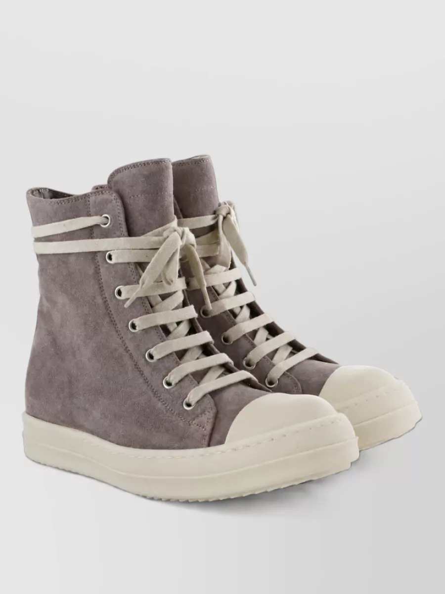 Rick Owens suede high-top sneakers