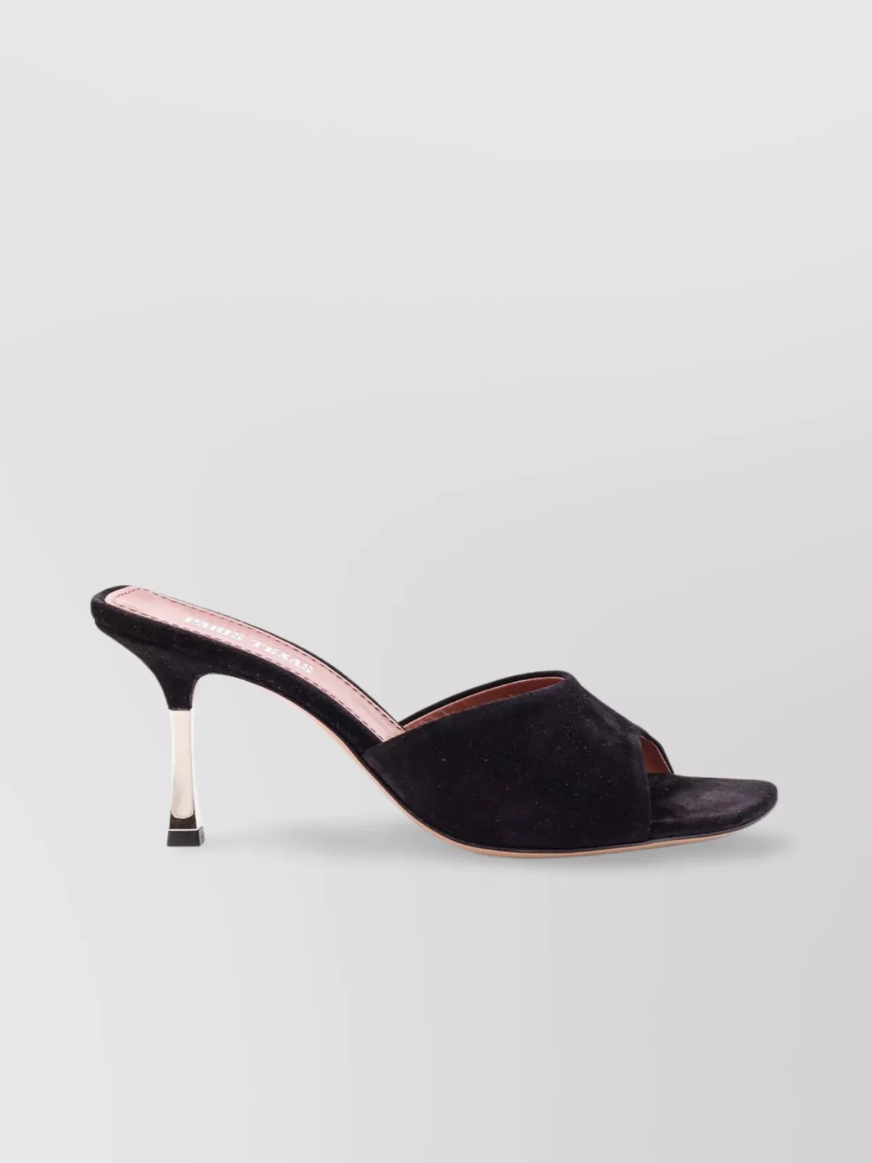 Paris Texas Sculpted Heel Leather Sandals With Metal Stiletto
