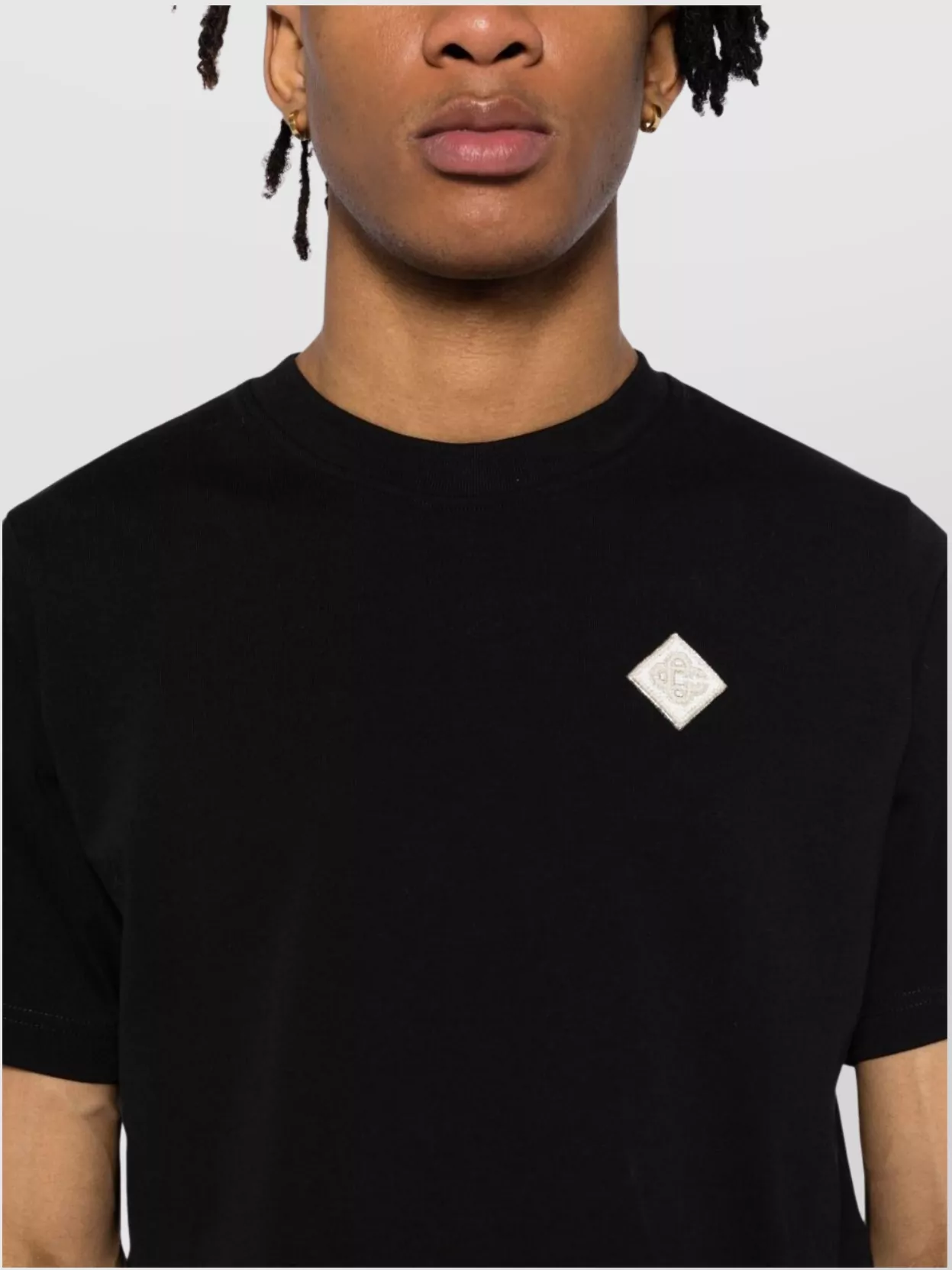 Casablanca Crew Neck Cotton T-Shirt With Short Sleeves