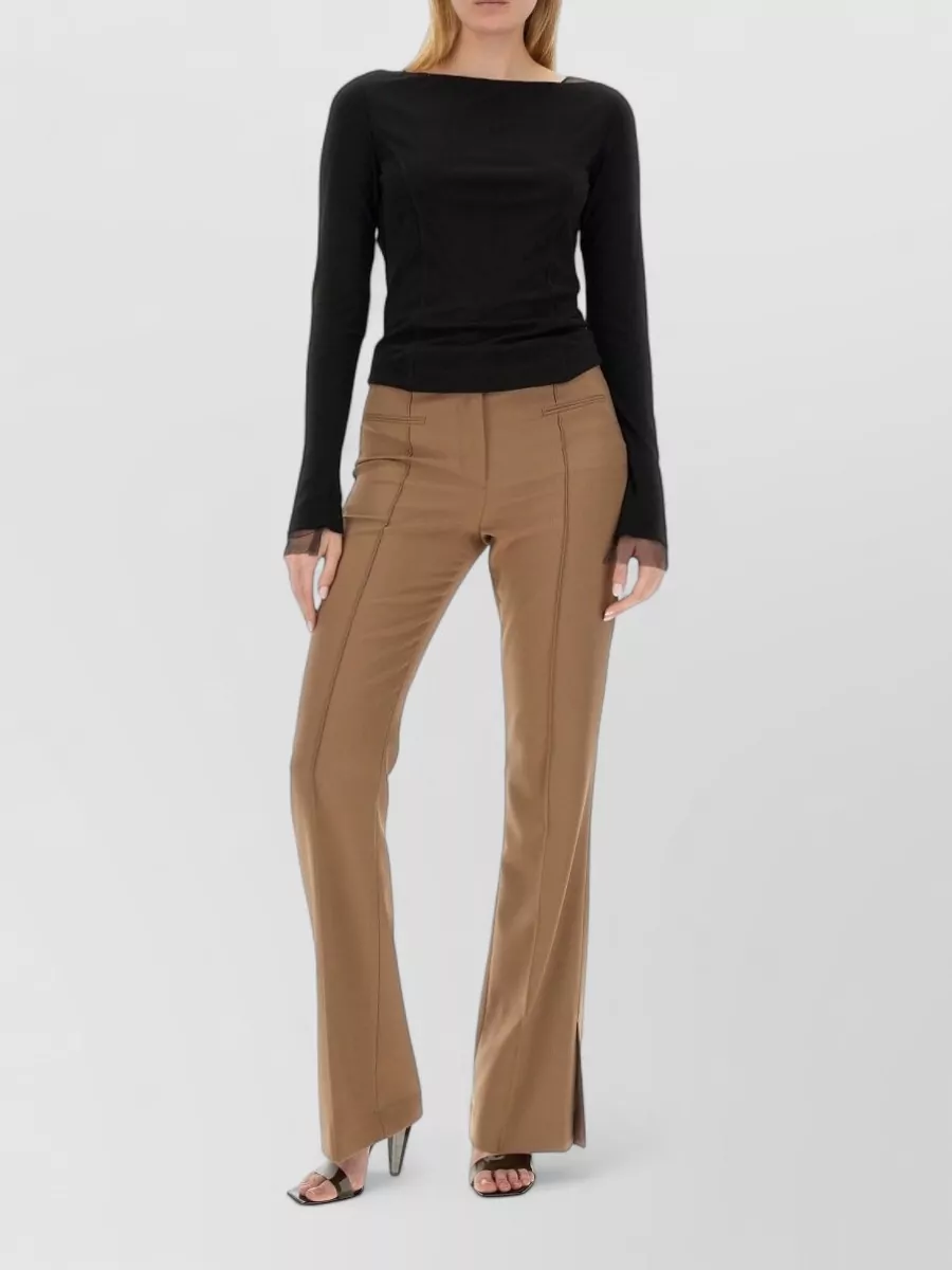Helmut Lang slim-fit bootcut tailored trousers