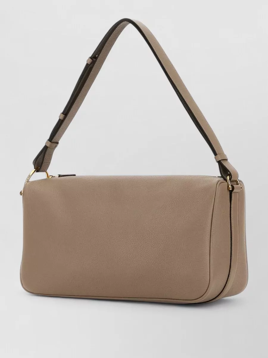 Gucci Leather Half Horsebit Shoulder Bag Adjustable Strap