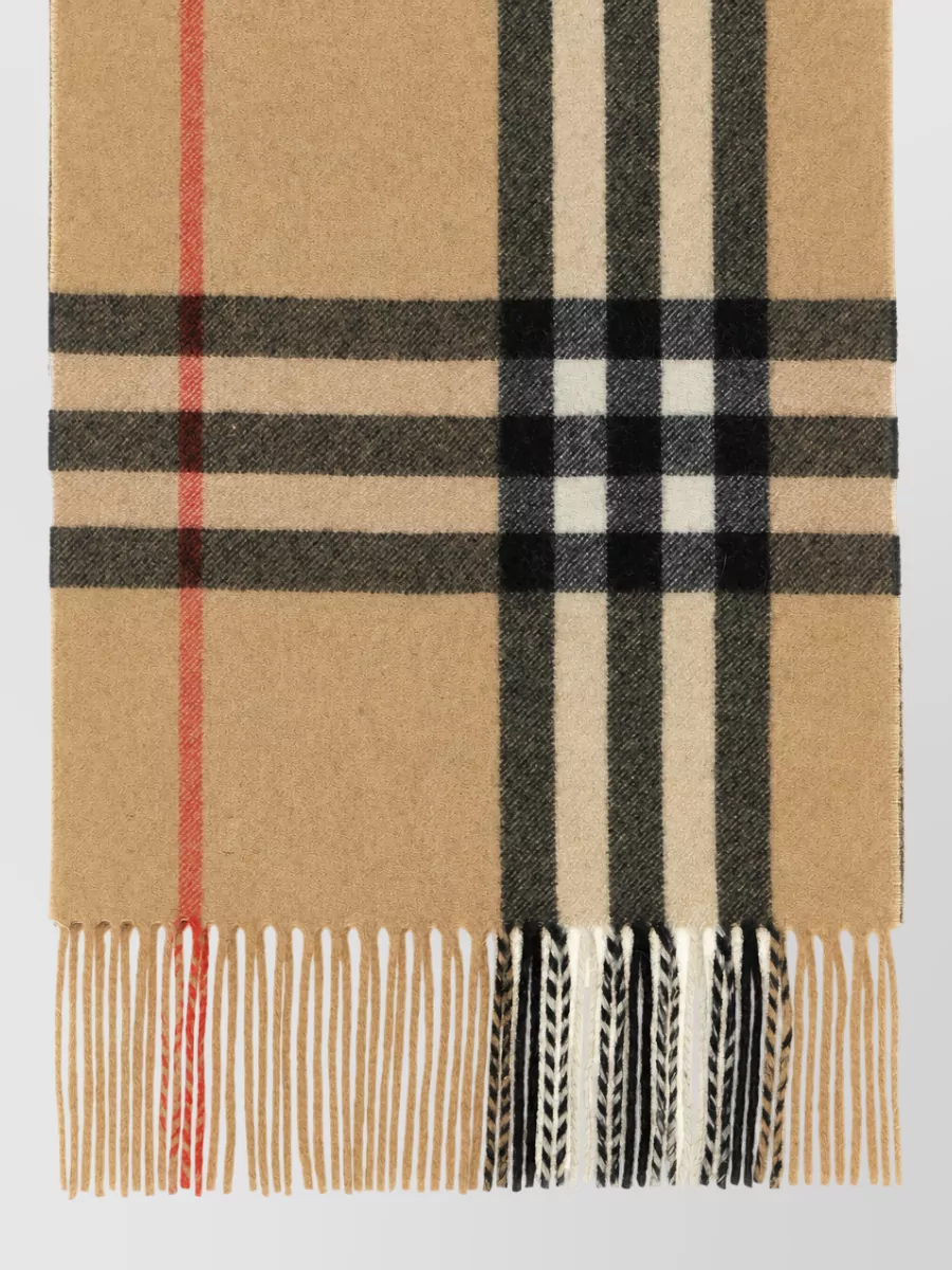 Burberry cashmere checked scarf