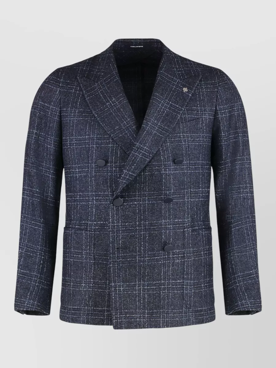 Tagliatore prince-of-wales double-breasted coat