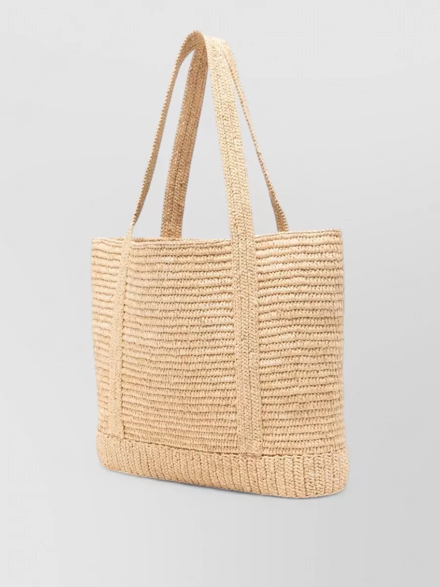 Maison Kitsuné Raffia Tote Bag