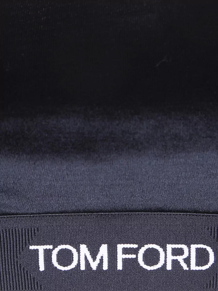Tom Ford Lustrous Velour Bralette Scoop Neckline
