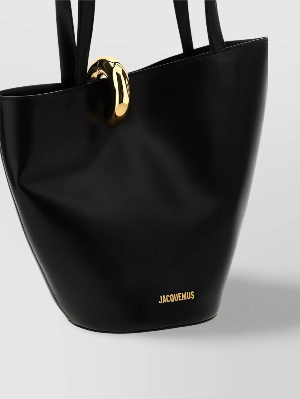 Jacquemus The Medium Bambola Asymmetric Leather Bucket Bag