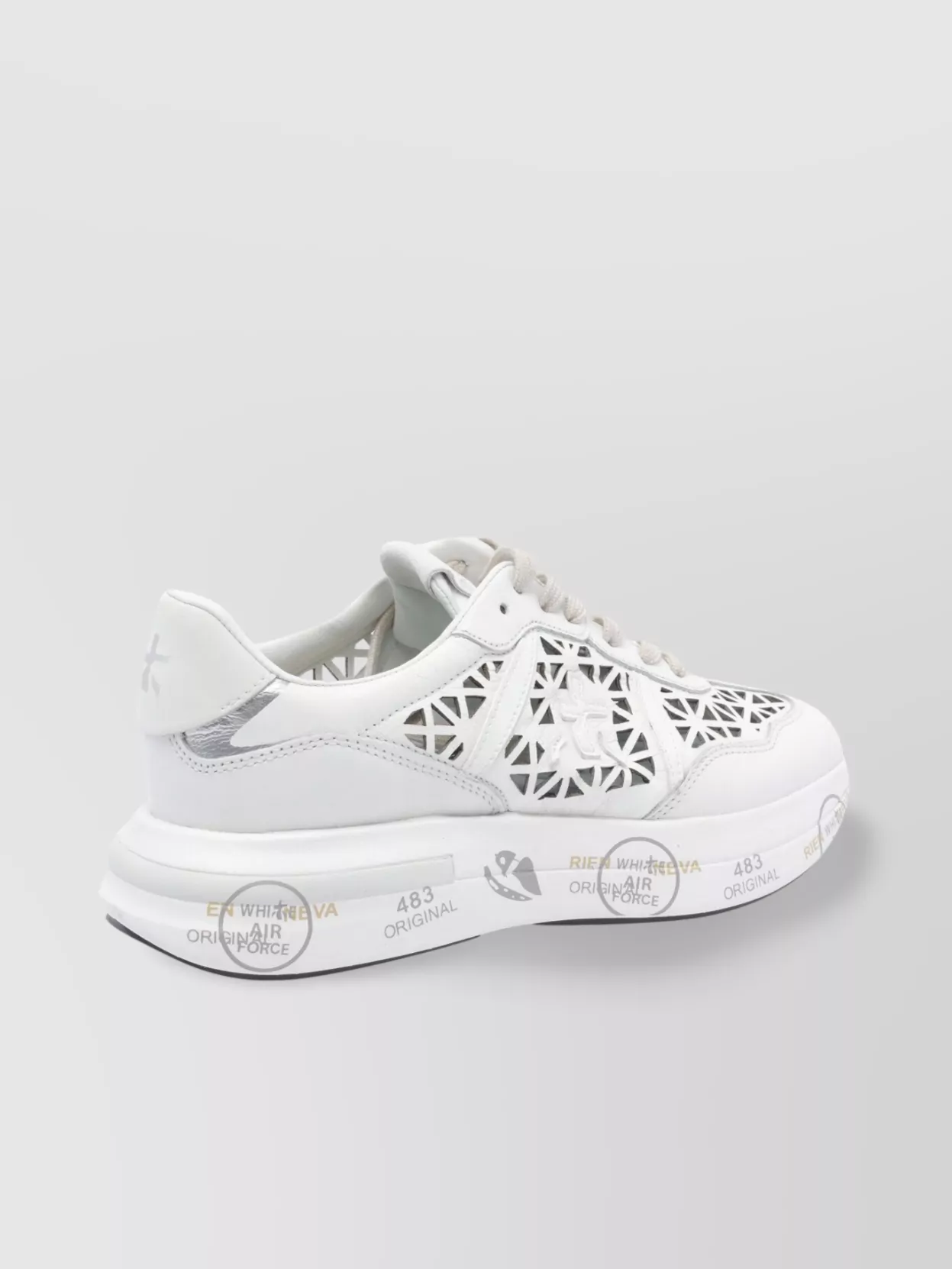 Premiata Cut-out Perforated Low Top Sneakers