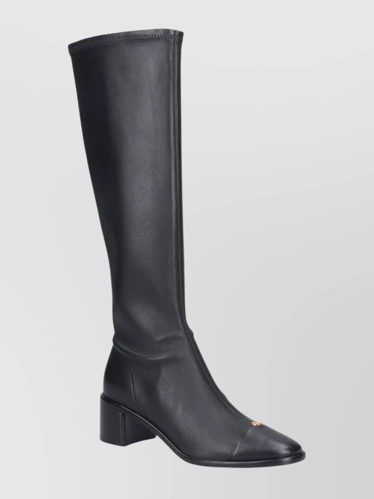 Tory Burch Stylish Round Toe Knee Length Block Heel Boots In Blue